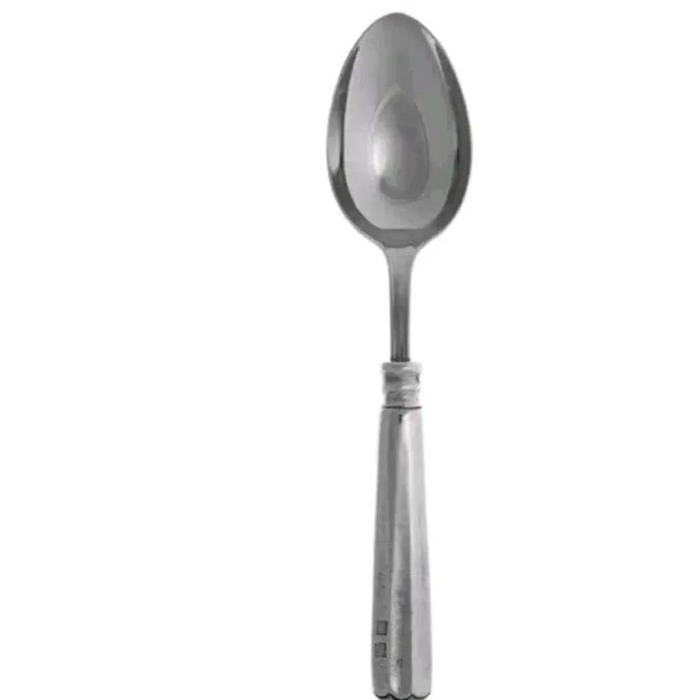 Williams Sonoma Alton Valpeltro Pewter Soup Spoon Stainless Steel 8